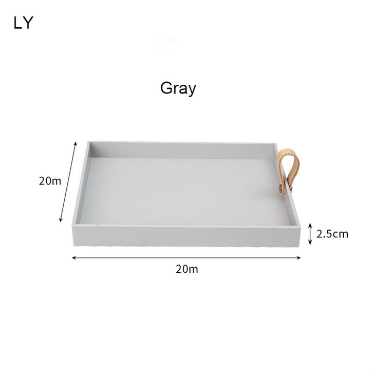 Gray Leather Tray