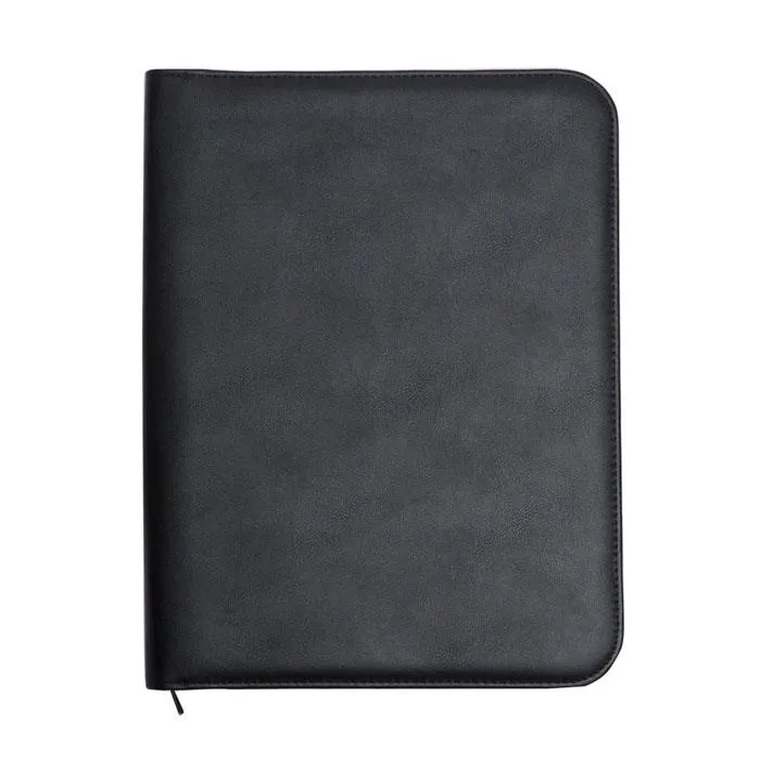 Leather Zipper Notebook Folder A5